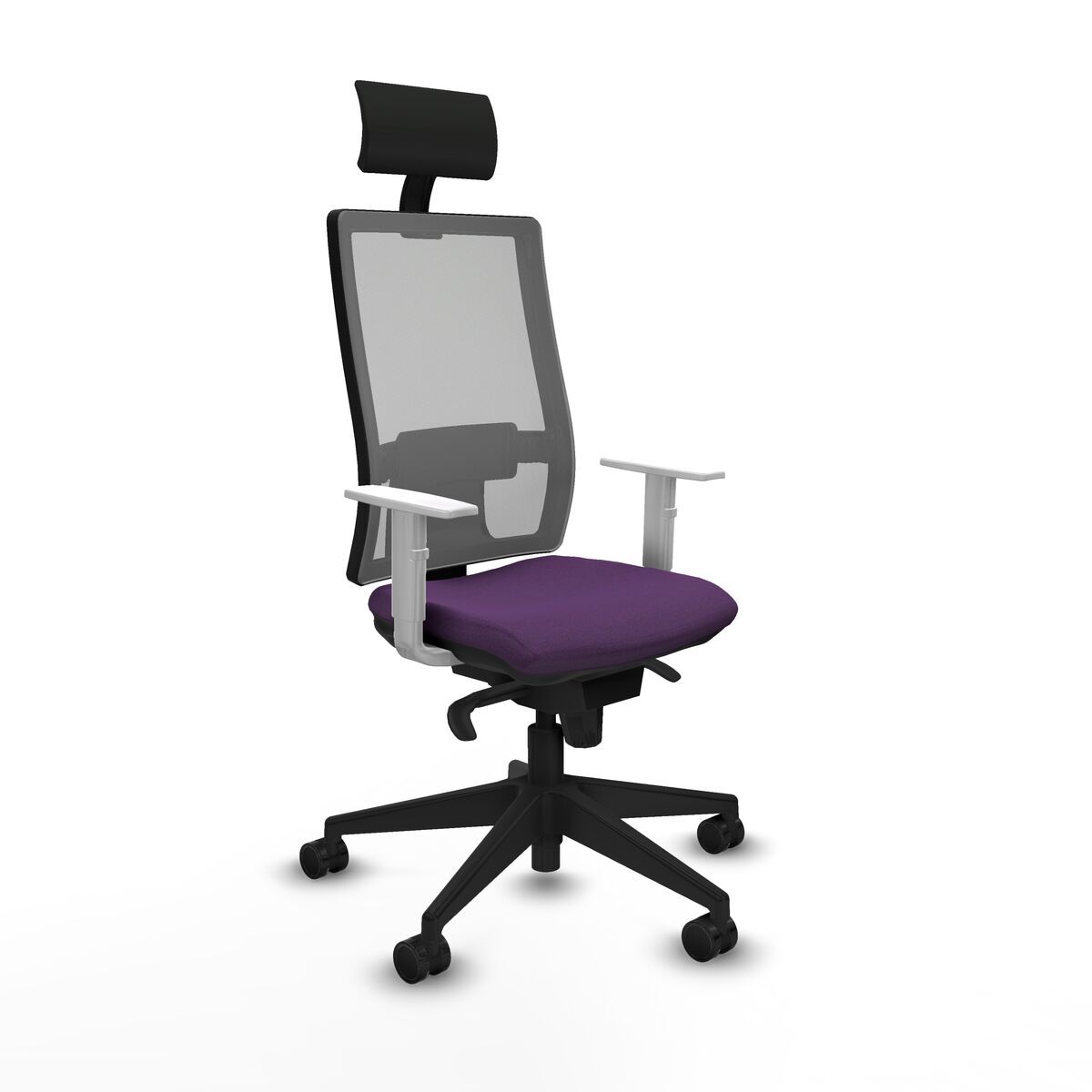 Office Chair with Headrest Piqueras y Crespo 4B066N1 Purple