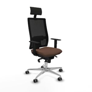 Office Chair with Headrest Piqueras y Crespo 1D086G1 Dark brown