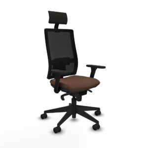Office Chair with Headrest Piqueras y Crespo 3D066N1 Dark brown