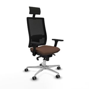 Office Chair with Headrest Piqueras y Crespo 3D086G1 Dark brown