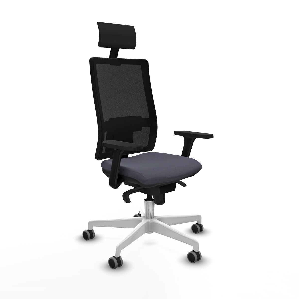 Office Chair with Headrest Piqueras y Crespo 3D026G1 Dark grey