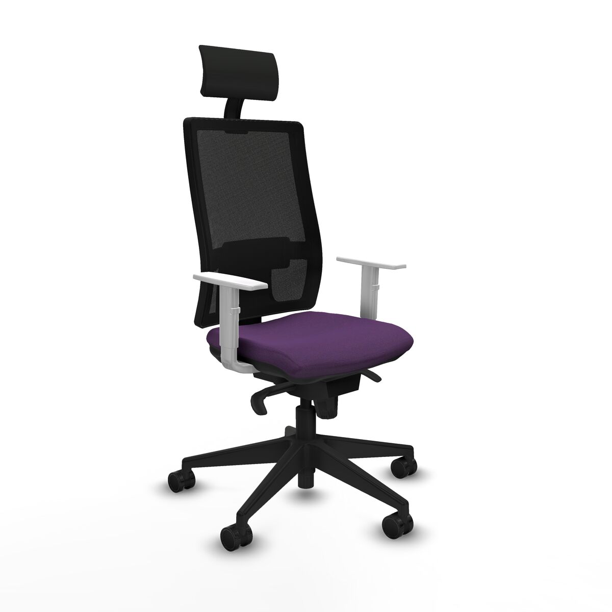 Office Chair with Headrest Piqueras y Crespo 4B066N1 Purple
