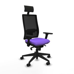 Office Chair with Headrest Piqueras y Crespo 3D066N1 Lilac