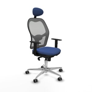 Office Chair with Headrest Jorquera Piqueras y Crespo 1D086G1 Navy Blue