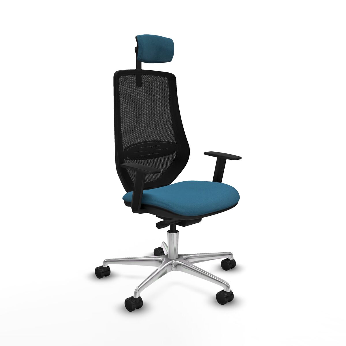 Office Chair Piqueras y Crespo D086N2W Black Petroleum green