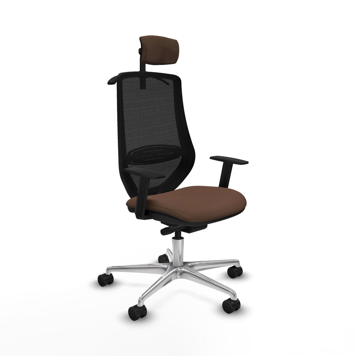 Office Chair Piqueras y Crespo D086N2H Black Dark brown