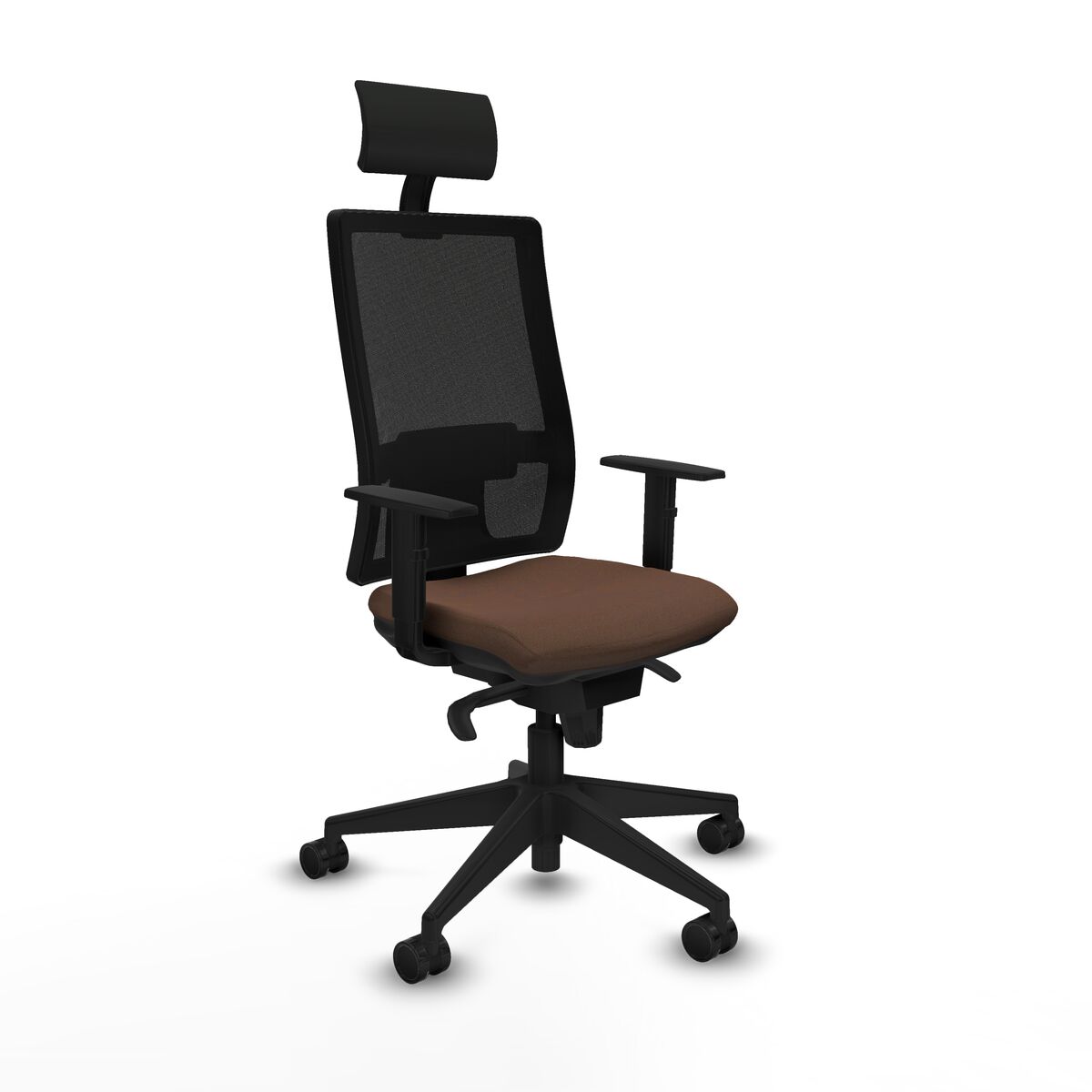 Office Chair with Headrest Piqueras y Crespo 1D066N1 Dark brown
